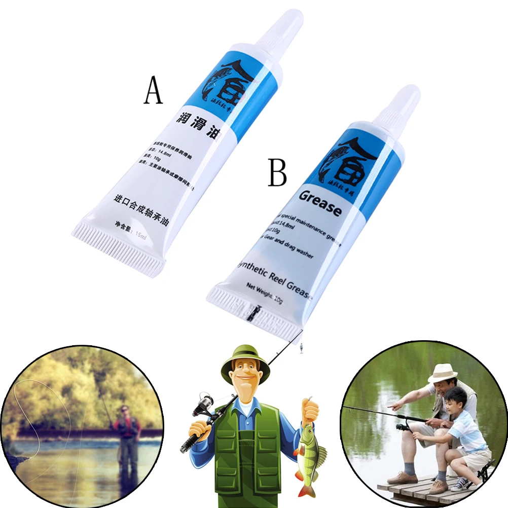 

2pcs Fishing Reel Metal Bearing Lubricating Oil Lubricating Grease Set Kits Fish Tool 3 Style