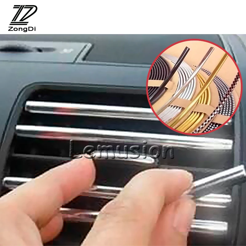 

ZD 3M DIY Car Interior Mouldings Chrome Strip For Opel Astra H J G Insignia Honda Civic Accord Fit CRV Suzuki Grand Vitara 2016