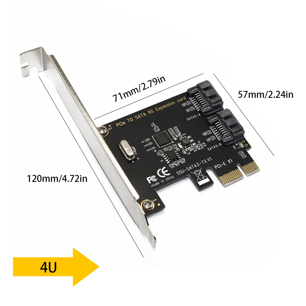 Настольная Плата расширения для всех разъемов Pci-e Sata3.0 карта расширения адаптер карта жесткий диск 2 Sata 6,0 Гбит/с Интерфейс SUP IDE/AHC