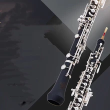 Горячая Профессиональный C ключевой гобой полуавтоматический стиль Мельхиор покрытием серебро