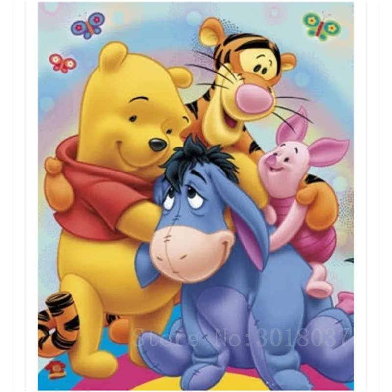 

Diamant Diy Diamond Painting Cross Stitch Winnie The Pooh And The Tigger Needlework Diamond Embroidery Full Diamond Decorative