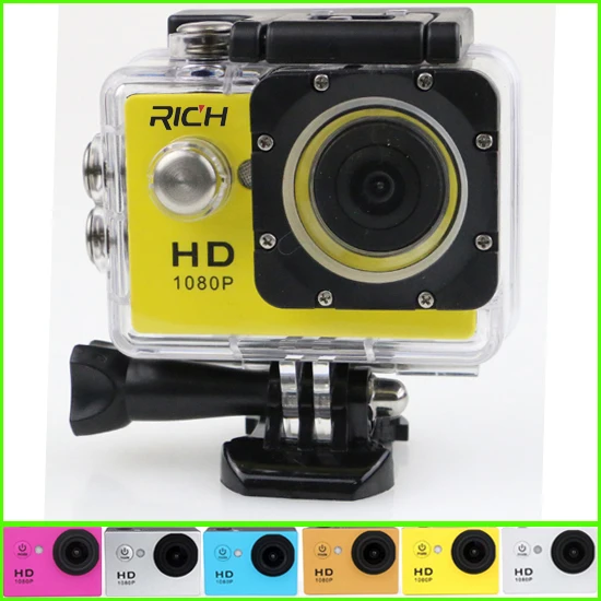 

Action Camera Bicycle Motorcycle Helmet Camera Underwater Diving Waterproof HD Head Bike Cam 1080p Mini Camera Recorder