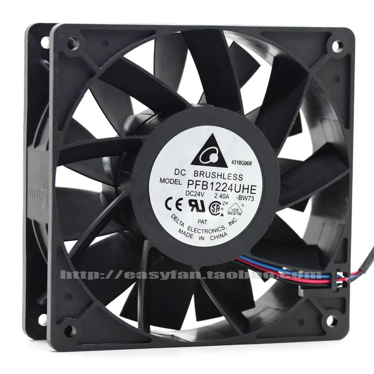 ο DELTA PFB1224UHE-8F53 12038 24V 2.40A 12CM  ǳ ļ ȯ ð 