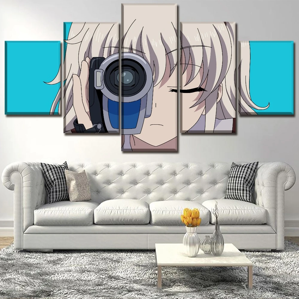 Hd Prints Canvas Pictures For Living Room 5 Pieces Anime Charlotte Nao Tomori Painting Home Decor Poster Wall Art Framework Painting Calligraphy Aliexpress