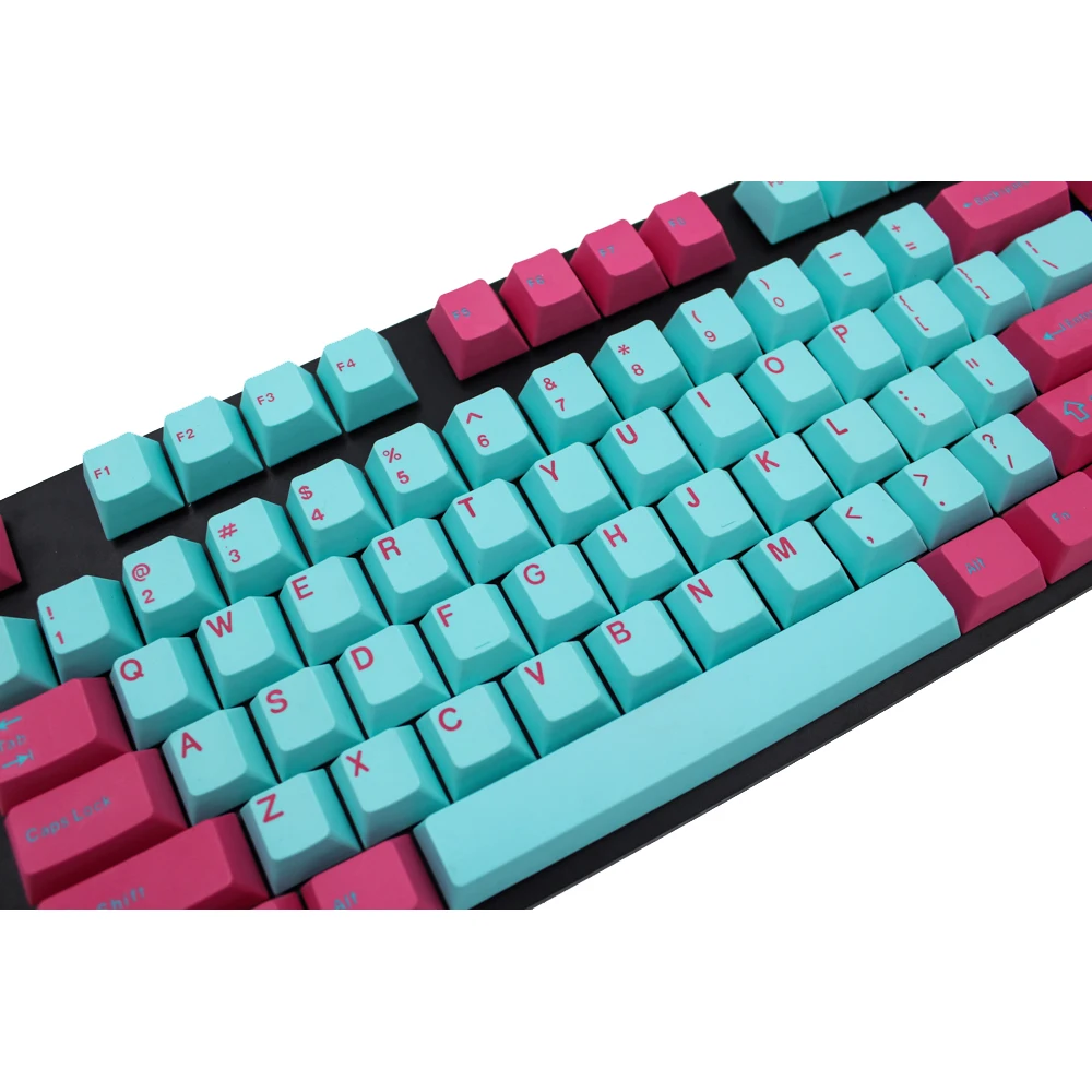 Двойная крышка ключа PBT MP 104 клавиши вишневый профиль MX Переключатель ANSI макет