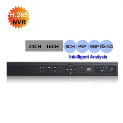 H.265 CCTV NVR безопасности сети видео регистратор системы наблюдения 8CH 16CH 24CH 6MP Выход Face Detection Обнаружение движения ONVIF P2P