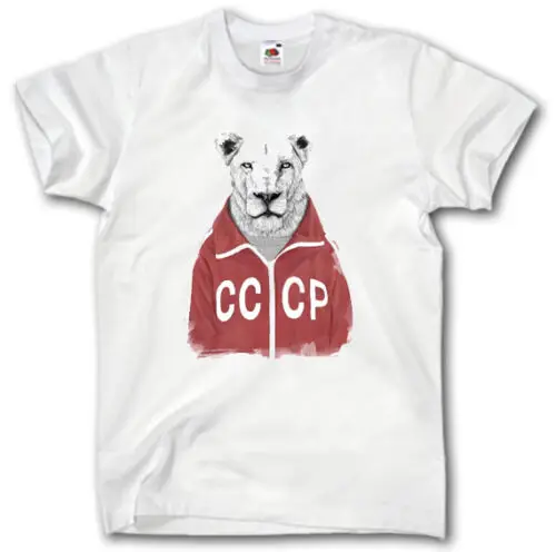 Лев советская рубашка забавная Amimals Swag Tumblr кошка Cccp Россия Usrr Футболка Путин 2019