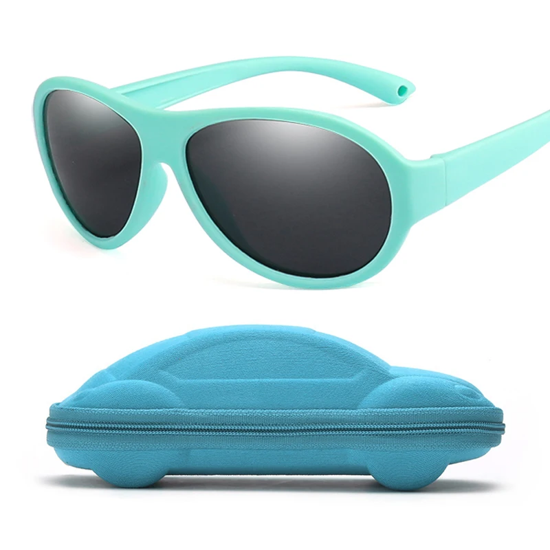 

Oval New Polarized Kids Sunglasses Boys Girls Baby Infant Fashion Sun Glasses UV400 Eyewear Child Shades Gafas with case gift
