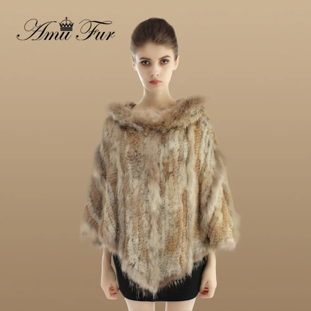 poncho rabbit fur
