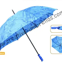 По морю, 190 т полиэстер печатных Жан ткань 14 мм вал металла и ребер, стороны открыть рекламы Гольф зонтик, ветрозащитный