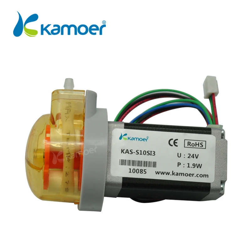 Kamoer 12 V/24 V KAS маленький Перистальтический дозирующий водяной насос с шаговым двигателем, силиконовая/BPT трубка