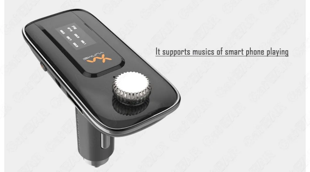 Bluetooth автомобильный комплект MIC Hands Free Звонки стерео аудио музыкальный телефон воспроизведение USB зарядка светодиодный экран указать fm-передатчик AUX аудио в