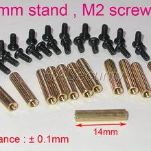 14 мм(12 шт.) Латунная Статуэтка/скоба/Дырокол с M2-4mm винтом(24 шт.) для камеры безопасности модуль печатной платы установка в сборе