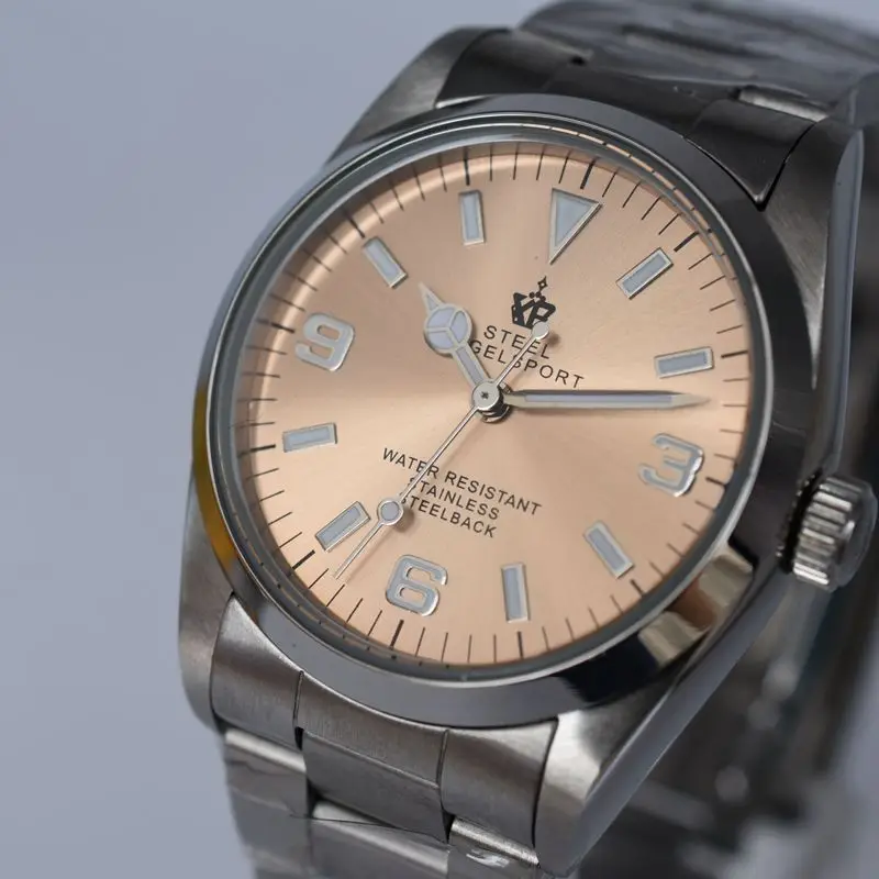 STEELBAGELSPORT классические, автоматические механические часы из нержавеющей стали, мужские часы, лучший бренд, роскошные часы, деловые мужские часы