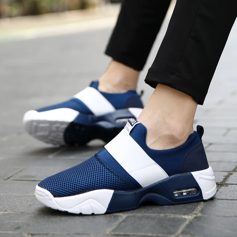 

2019 new men's shoes mesh breathable cushion running shoes women's casual sports shoes thick bottom