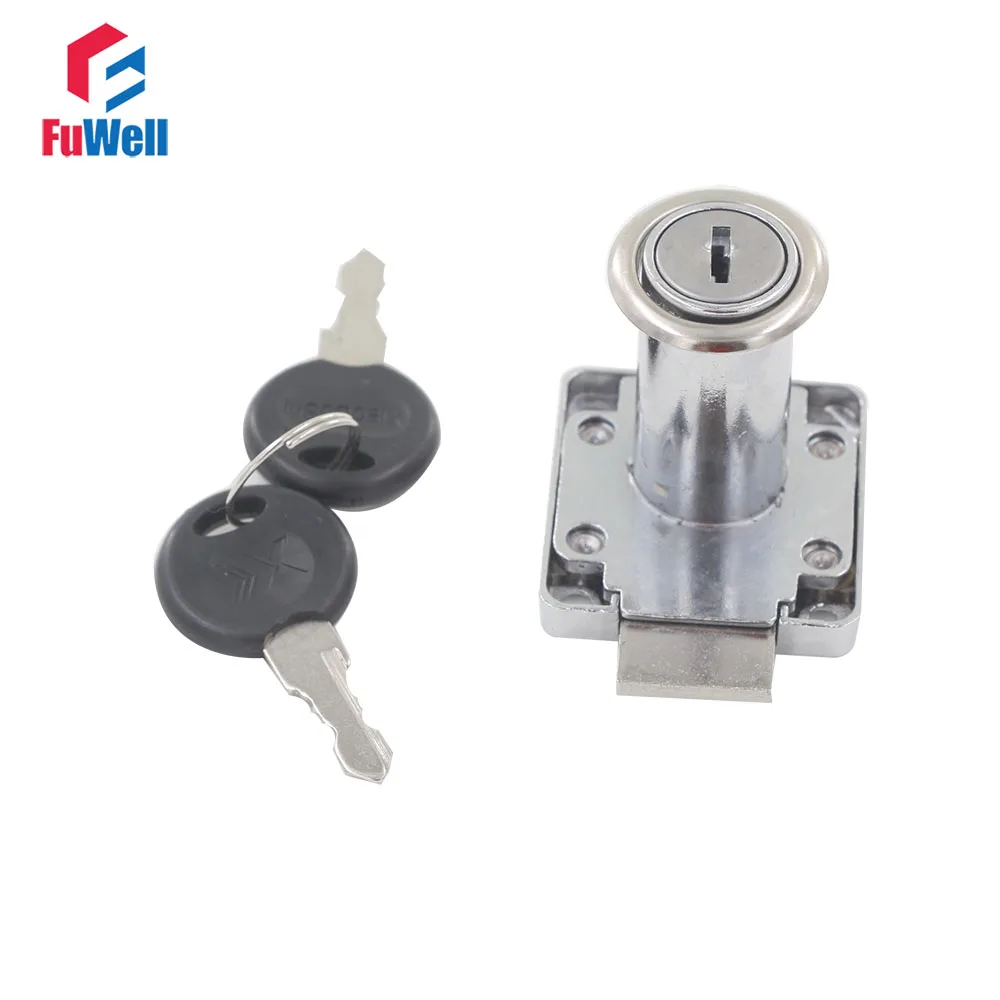 Metal Drawer Lock 19x38mm Cylinder Cabinet Lock Keyed Alike Or