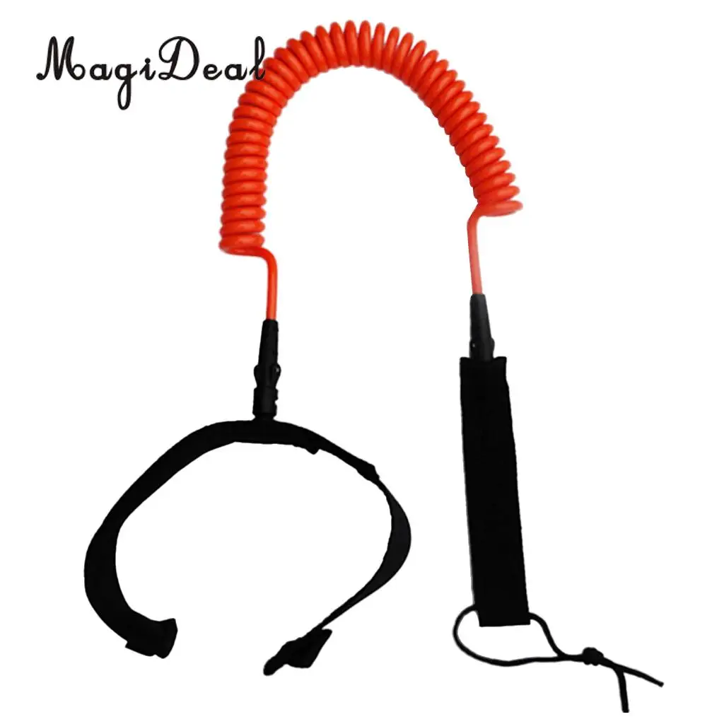 MagiDeal 4ft/ 5ft/ 6ft/ 8ft/ 10ft 5.5mm Orange Surfing Sports Coiled SUP Surfboard Bodyboards Leash With Ankle Strap Equipment MagiDeal 4ft/ 5ft/ 6ft/ 8ft/ 10ft 5.5mm Orange Surfing Sports Coiled SUP Surfboard Bodyboards Leash With Ankle Strap Equipment