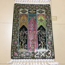 2'x3 230 линии ручной работы Шелковый Восточный персидский ковер ручной ковер из шелка для украшения дома