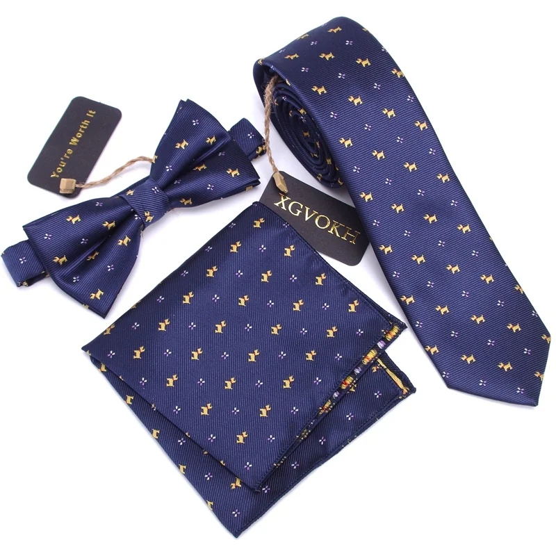 Комплект из 3 предметов, мужской галстук, галстук-бабочка, тонкий галстук, высокое качество, тонкий узкий мужской галстук, платье, платок, карман, квадратный костюм, набор - Цвет: D05
