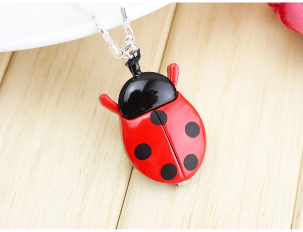 Fashion Brand Colorful Ladybug Necklace Pocket Quartz Watch Pendant Child Boy Gi Fashion Brand Colorful Ladybug Necklace Pocket Quartz Watch Pendant Child Boy Gi