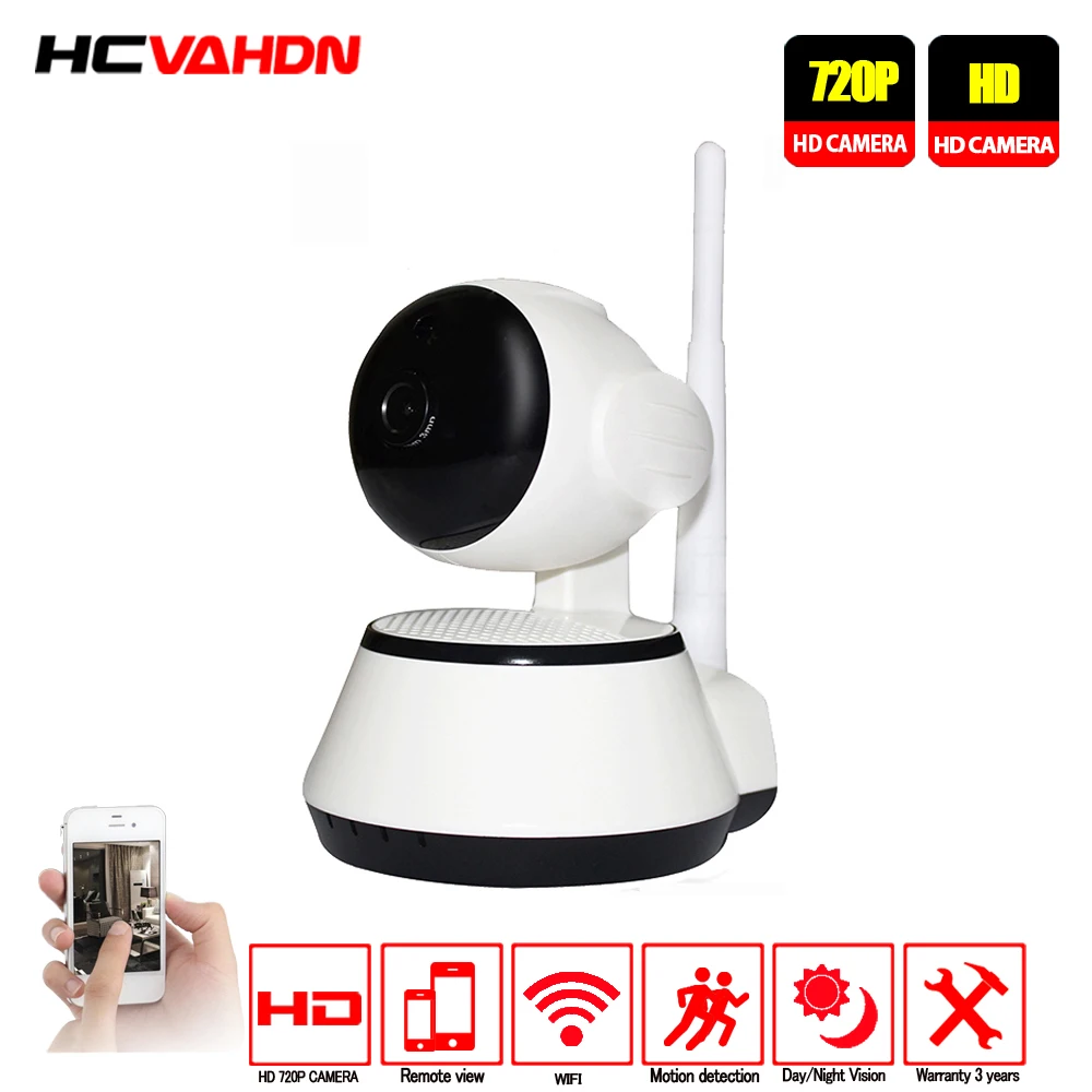 

HCVAHDN 720P HD Wireless IP Camera CCTV WiFi Home Surveillance Security Camara Pan Tilt PT IR onvif SD card P2P Yoosee Cameras