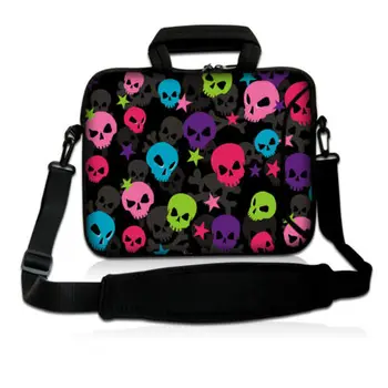 

Skulls 13"14"15"13.3"15.6"17"12"10" Laptop Messenger Bags Notebook Shoulder Case Carrying Handbags Sleeve
