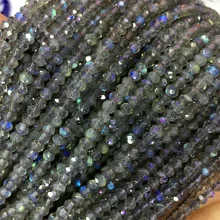 Натуральная синяя вспышка лайтлабрадорит Rondelle ручная огранка свободные маленькие Бусины Подходят Ювелирные изделия 04109