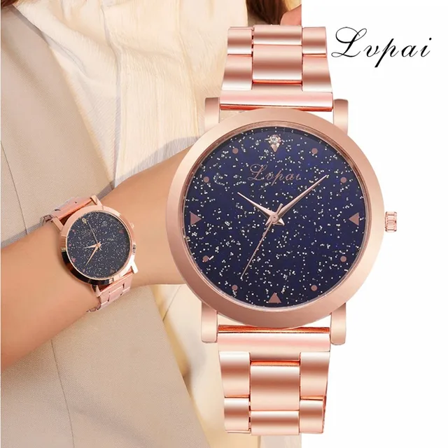 Women Dress Watches Rose Gold Stainless Steel Lvpai Brand Fashion Ladies Wristwa Women Dress Watches Rose Gold Stainless Steel Lvpai Brand Fashion Ladies Wristwa