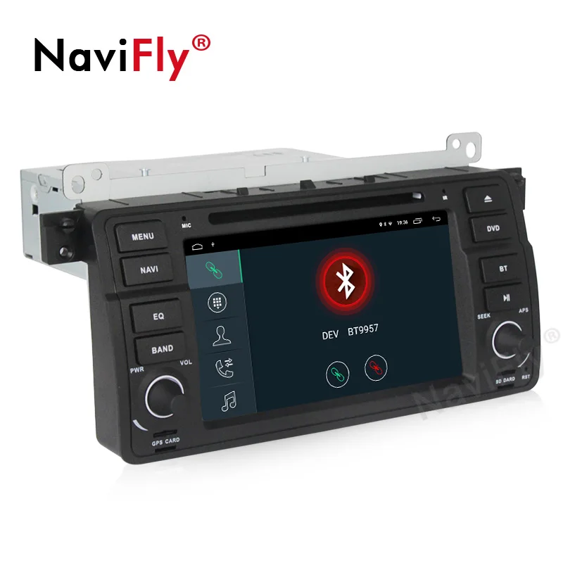 Perfect NaviFly 2G+32G Android 9.1 car dvd radio gps for BMW 3 Series E46 M3 1998-2005 Autoradio 1 Din Stereo System head unit WIFI BT 2
