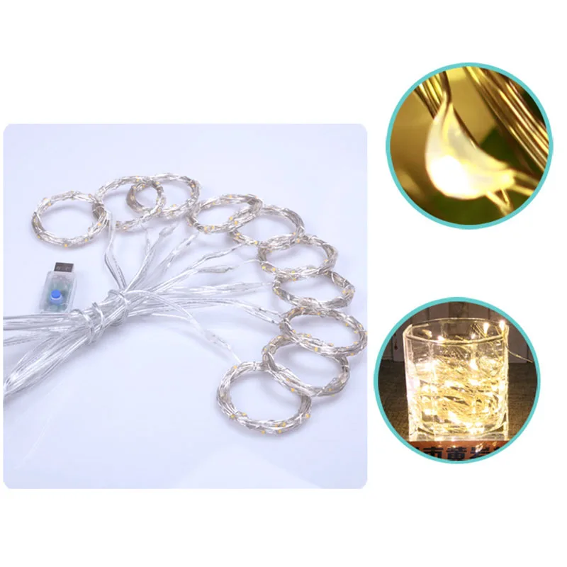 

LED Decoration Lights String 8 Modes Fairy Lights Flashing Wedding Party Decoration LKS99