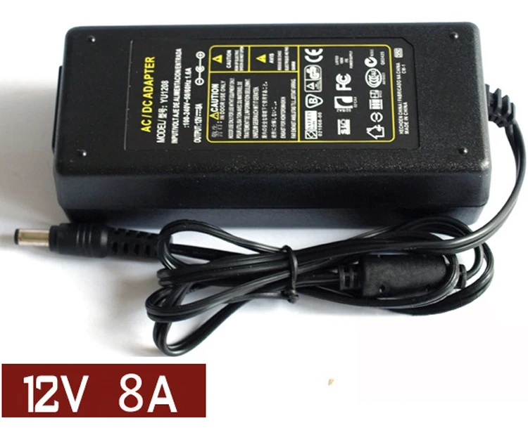 DC12V адаптер AC100-240V трансформаторы выход 12 V 2A 4A 5A 6A 8A 10A Питание для Светодиодные ленты с EU/US/UK/AU разъем