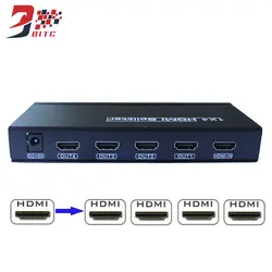 SZBITC HDMI разветвитель 1X4 Full HD 1080 P видео 3D 1 в 4 Выход HDMI адаптер 4 к HDMI распределители для HDTV