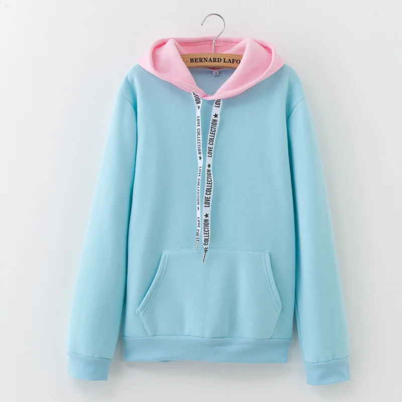 

2019 Women's Autumn Winter New Solid Color Casual Top Hoodies Sweatshirts Female Sleeve Long Sleeve Sweatshirt Sportswear