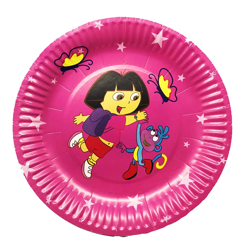 Dora The Explorer Theme Disposable Plates Cups Napkins Dora Theme Birthday Party Decorations Candy Boxes Party Banners Buy At The Price Of 2 00 In Aliexpress Com Imall Com