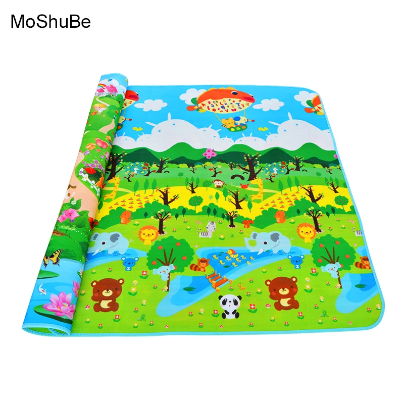 Double Site Forest +Botanical Garden Baby Toys Playmat Baby Crawling