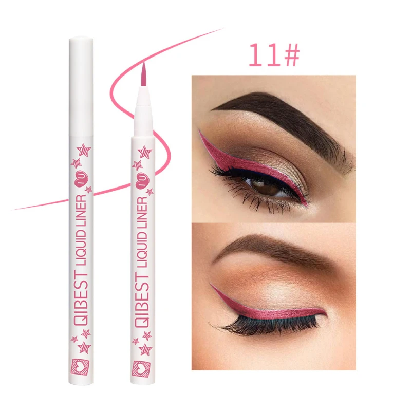 Black Eyeliner Pencil Waterproof Lasting Cat Eyes 12 Colors Eyeliner Eyeshadow Pen Cosmetic Makeup Tools Wholesale TSLM1 - Цвет: 11