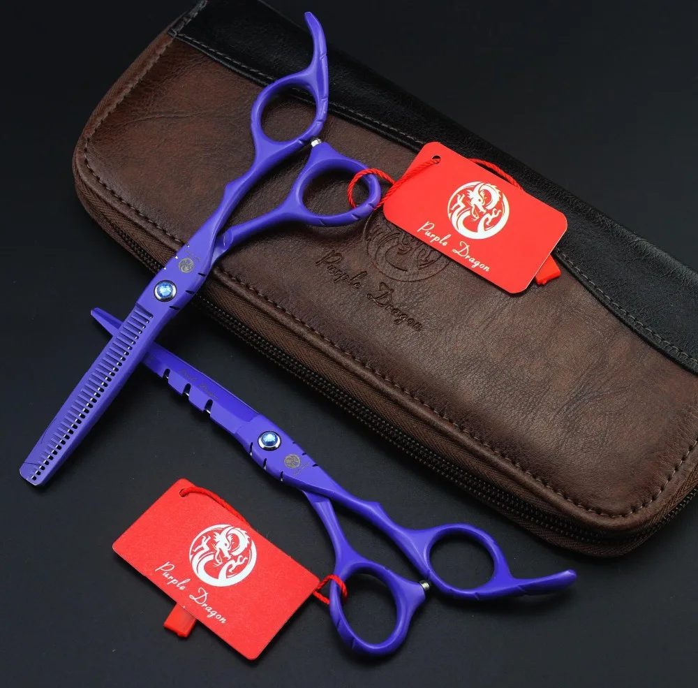 

FAST Shipping! professional Styling tools hairdressing brand hair scissors purple 5.5/6 inch high-grade barber salon shears