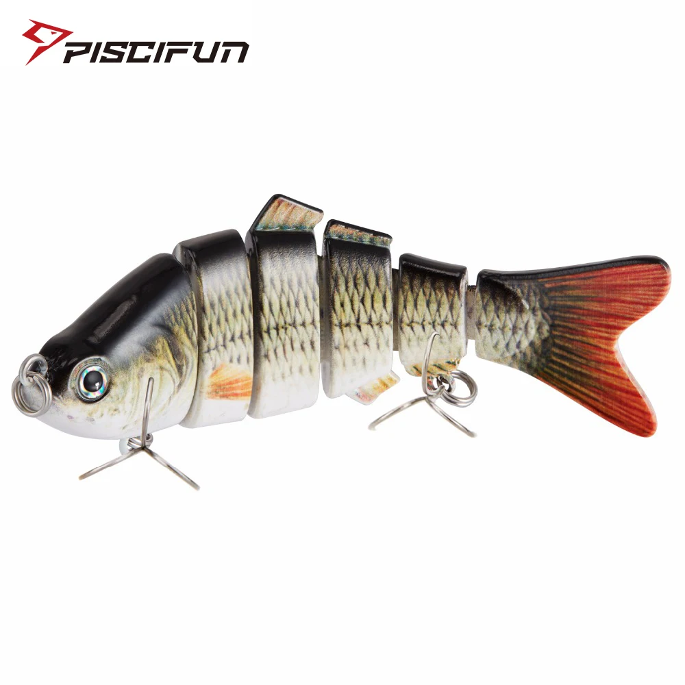 

Piscifun Fishing Lure 10cm 20g 3D Eyes 6-Segment Fishing Hard Lure Crankbait With 2 Hook Fishing Baits Pesca Cebo