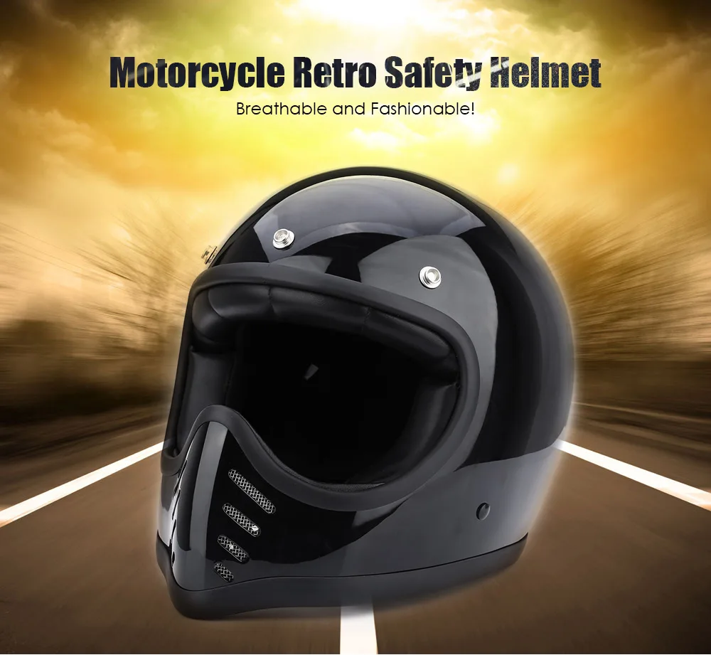 

Motorcycle Helmet Protective Gear High Quality Lightweight Safety Retro Full Face Detachable Helmet
