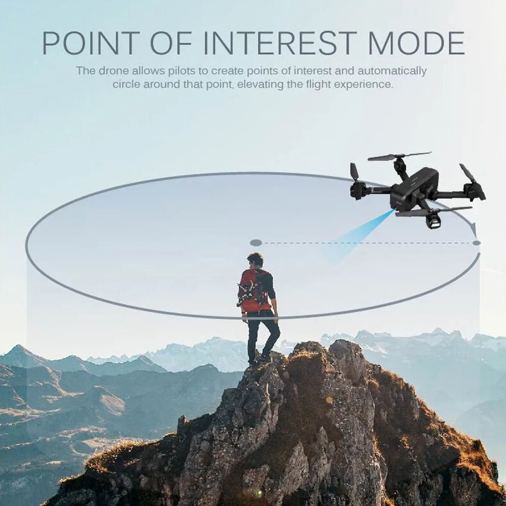 

HIINST 1080P Wide-angle Camera Wifi FPV Drone GPS Auto Return Follow Captures High Quality GPS Auto Return Dec13