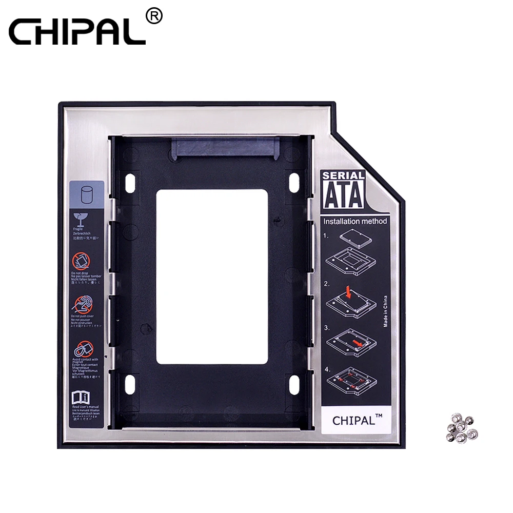 CHIPAL Универсальный 2 й HDD Caddy 12 7 мм 5 &quotSATA 3 0 SSD чехол Корпус жесткого диска с
