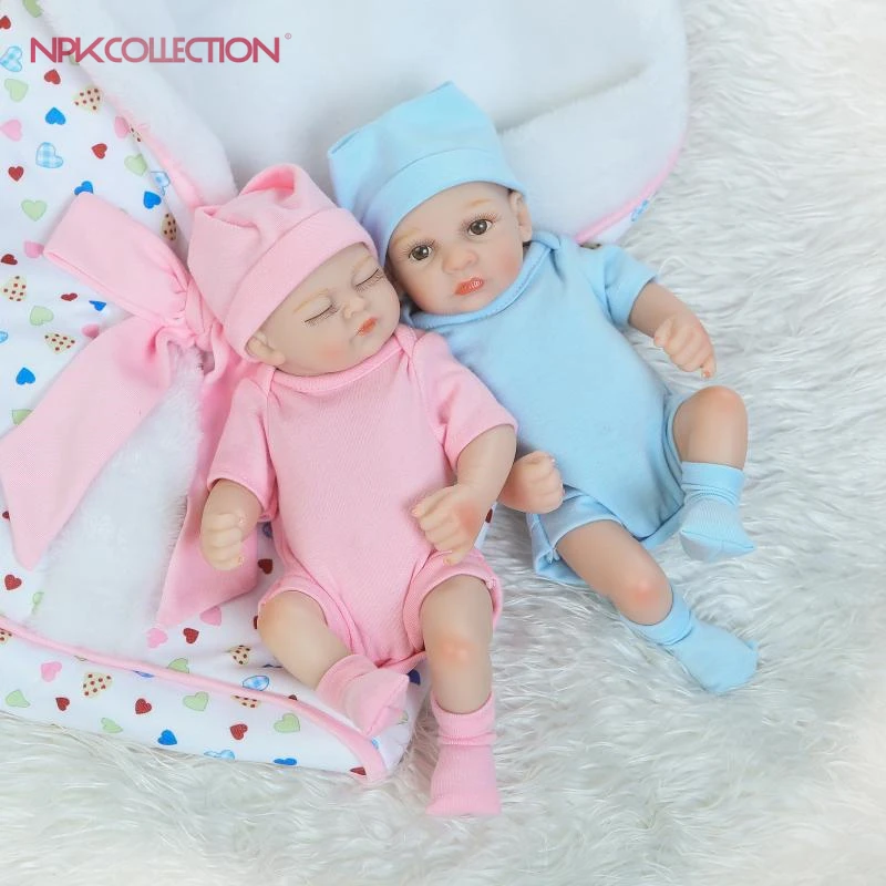 

NPK reborn doll with soft real gentle touch 2018NEW mini twin baby dolls reborn dolls for kids