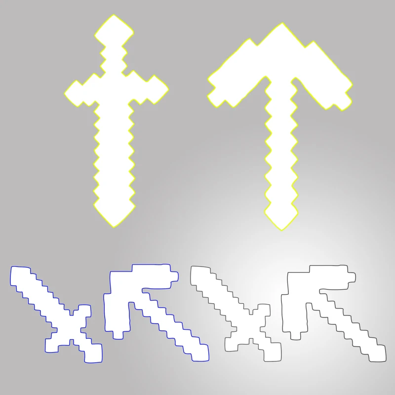 10 Adet Grup Yeni Tasarim Oyunu Oyuncak Elmas Kilic Minecraft