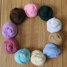 Реквизит для фотосъемки новорожденных пеленка для малышей 40X150 см одеяло вязаные детские одеяла стрейч обертывание новорожденных фото реквизит-Аксессуары