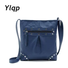 Хит, новинка, винтажная Классическая Высококачественная женская сумка с заклепками, сумка через плечо, женские сумки-мессенджеры bolsas femininas
