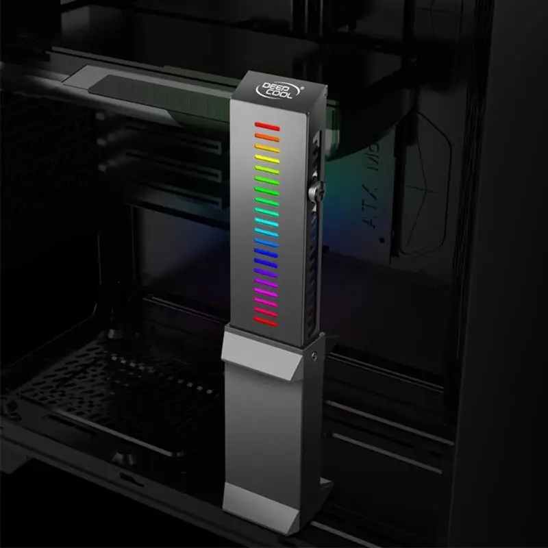 ALLOYSEED DEEPCOOL GH-01A-RGB Графика карты Jack кронштейн настольного видео карта Компаньон выдерживать до 5 кг с 9 RGB светодиодный свет
