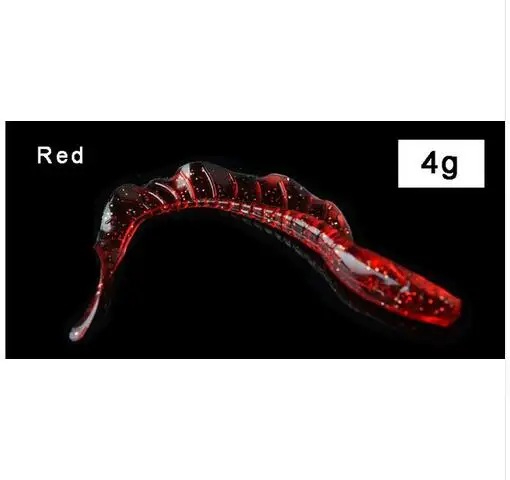 TOMA 8 шт/лот лист мягкие наживки рыболовные блесны длинный хвост 1,8 г/4 г мягкий червь приманка рыболовная мягкая рыболовная приманка - Цвет: 8pcs Red 4g