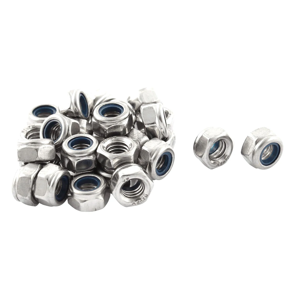 CNIM Hot M6x1mm Metric Stainless Steel Nylon Insert Lock Hex Nuts 30
