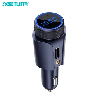 

AGETUNR Bluetooth 4.1 Car Kit Handsfree Set MP3 Player FM Transmitter USB Car Charger 5V 2.1A Support Micro SD Card Music Play