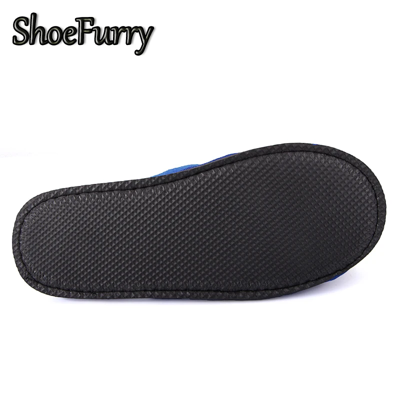 ShoesFurry Winter Slippers Casual Indoor Shoes Men Soft Plush Warm Home Slipper Shoes Male Autumn Cotton Bedroom Furry Slippers